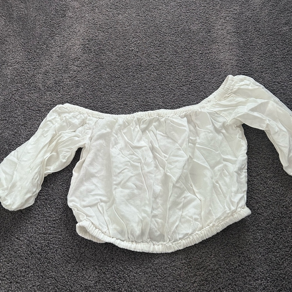 Primark White Off the Shoulder Shirt